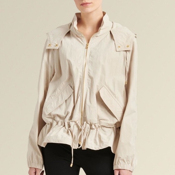 Donna Karan Drawstring Jacket in Stone - Picture 3 of 16